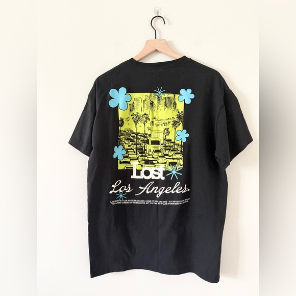 Fashion Nova Men Short Sleeve Graphic Tee in Black Multi Size L - Picture 6 of 6